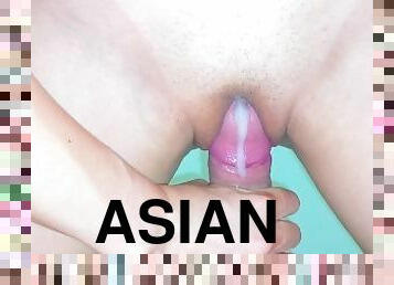 Tiny Asian Girl Riding Cock in Sexy Panties