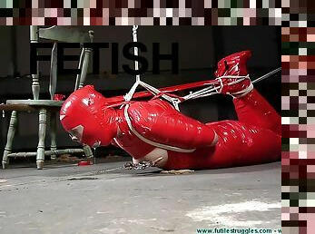 Red Mummification Hogtie