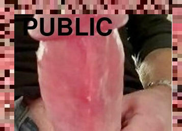 imens-huge, masturbare-masturbation, public, jet-de-sperma, pula-imensa, solo, pula