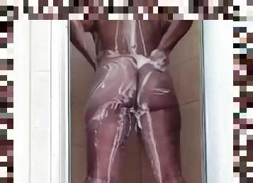 buntut, mandi, isteri, perempuan-afrika, mandi-shower, solo