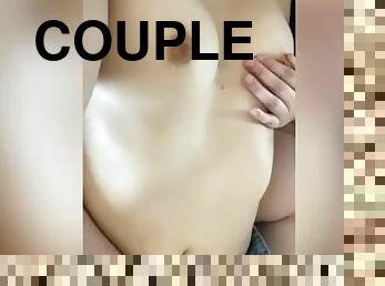 chatte-pussy, lesbienne, ados, maison, couple, doigtage, fétiche, sexe-habillé