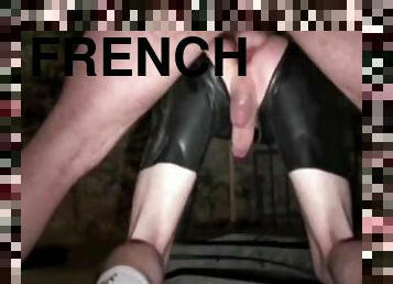 Hard fetish sessionin leather and lucrad fucked rough by rela badboy in sneaker kogging