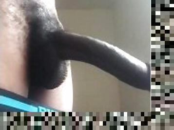 Big black cock swinging