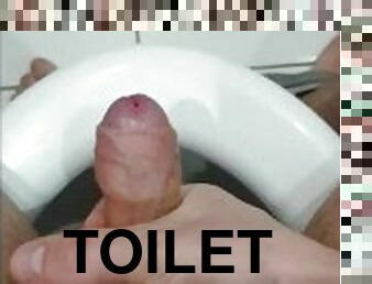 Jerking off in toilet