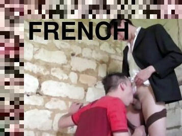 the french twink JIMY fucked by straight worker in uniform outdoor
