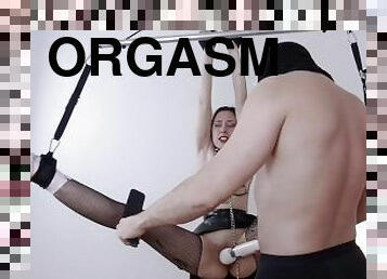 orgasme, amateur, hardcore, bdsm, esclave, ligotée, fétiche, latex, douleur, bondage