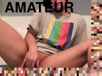 masturbation, amateur, maison, première-fois, horny, mignonne, solo