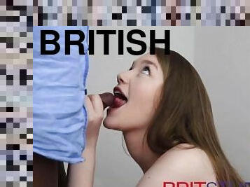 British 18 Year Old's FIRST Bukkake and Cum Swallow