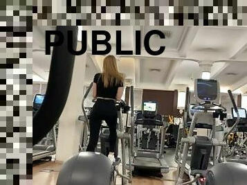 Quick fuck in the gym. Risky public sex with Californiababe.