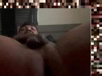 Black Chubby Hairy Guy Buss A Huge Nut While Balls Bounce