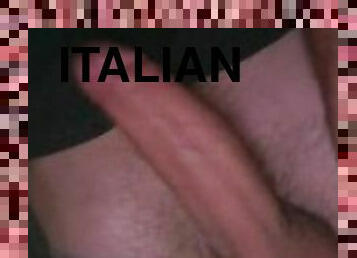 masturbation, amateur, énorme-bite, italien, solo, bite