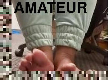 amateur, pieds, solo, taquinerie, orteils