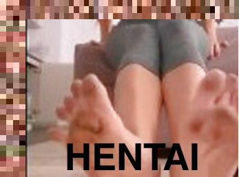 cul, jouet, latina, pieds, point-de-vue, hentai, bout-a-bout, fétiche, géant