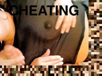 'I'm going to cum in your face & show it to all my friends' Cheating gf in leather is a huge slut