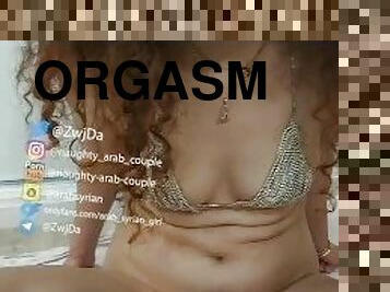 orgasme, arabe, couple, point-de-vue, culotte, lingerie, coquine, soutien-gorge