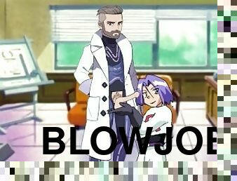 New Professor Turo in Pokmon Violet Gets Sloppy Blowjob By James From Team Rocket