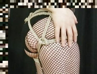 amateur, bdsm, butin, résille, bout-a-bout, fétiche, solo, bondage