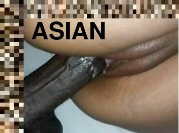 asiatique, chatte-pussy, amateur, interracial, couple, point-de-vue, humide