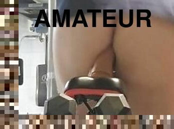 amateur, anal, énorme-bite, jouet, chevauchement, gode, motard, solo, bite, séance-dentraînement