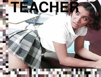Latina college girl maya morena gets smashed to squirting by teacher