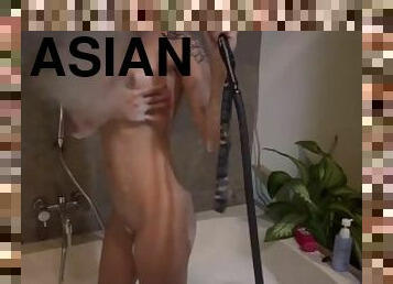 asiatique, baignade, gros-nichons, levrette, chatte-pussy, amateur, ejaculation, blonde, pute, fumer