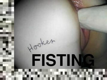 fisting and anal by my friend, cum in my ass