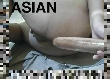 asien, masturbieren, dilettant, anal-sex, spielzeug, homosexuell, dildo, allein, bisexuell