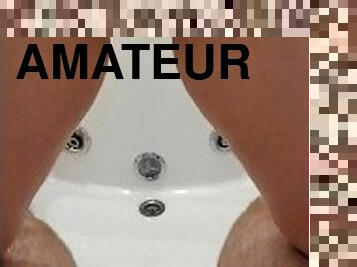 baignade, pisser, amateur, maison, douche, jacuzzi