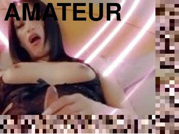 mastürbasyon-masturbation, travesti, amatör, olgun, genç, latin-amerikalı-kadın, tek-kişilik, sigara-içme