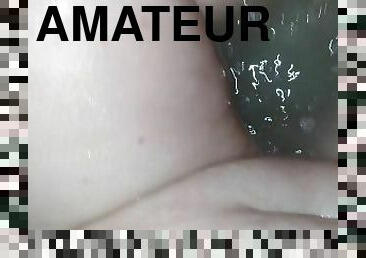 baignade, grosse, chatte-pussy, amateur, belle-femme-ronde, solo, tatouage