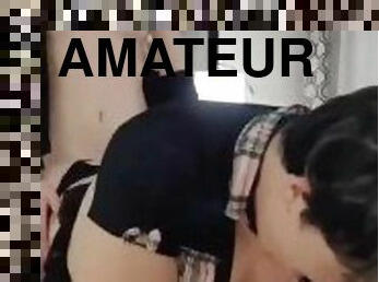 cul, transsexuelle, amateur, anal, énorme-bite, branlette, point-de-vue, femme-dominatrice, bite