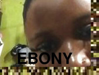Ebony Nigerian watching me cum on snap