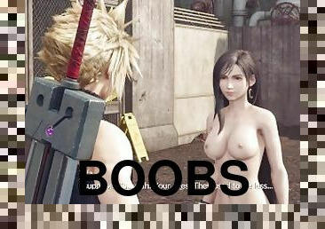 Tifa, Fully Naked, Walking Around - Nude Walkthrough FF7 RMK Part 3