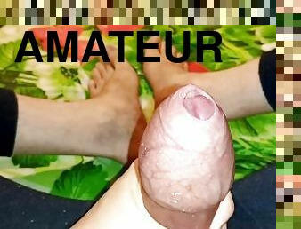 masturbaatio, amatööri, valtava-mulkku, teini, käsihomma, jalat, fetissi, soolo, mulkku, jalat-legs