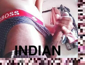 Indian Village Guy Jerking Off His Big Cock