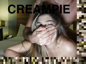 dilettant, beule-schuss, latina, pornsterne, creampie, schlampe, beule, blondine, nutte, blöde