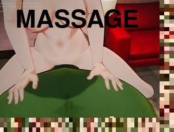 énorme, masturbation, fellation, massage, hentai