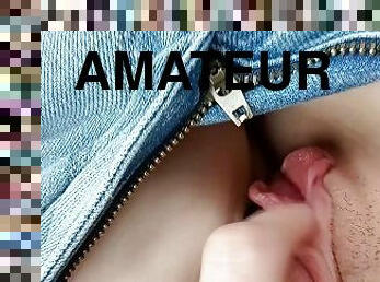 masturbation, chatte-pussy, amateur, ados, doigtage, voiture, salope, solo, putain