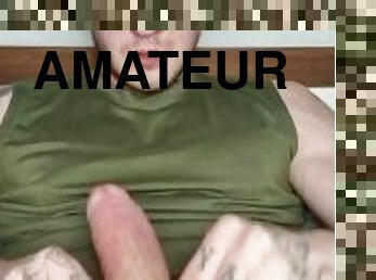 énorme, masturbation, amateur, énorme-bite, gay, secousses, solo, musclé, minet, tatouage