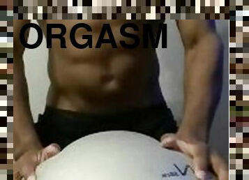 doggy-style, masturbation, orgasm, cumshot, gigantisk-kuk, svart, juckande, sprut, ensam, kuk