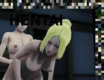 AOT Futa Mikasa sex with Annie Leonhart