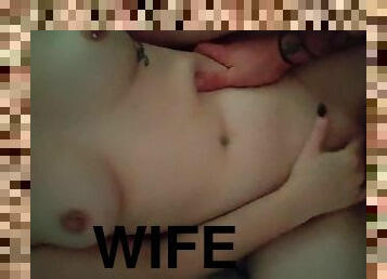 Quick fuck with loud cock crazy slut wife