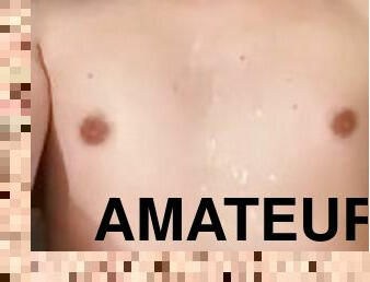 énorme, amateur, ejaculation-sur-le-corps, gay, sur-le-visage, ejaculation, horny, solo, minuscule, bite