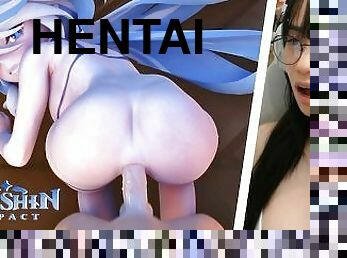 i got shocked. 10 minutes of anal to mouth to pussy and back?? ???? Genshin Furina HENTAI React