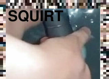 cona-pussy, esguincho, adolescente, brinquedo, dildo, sozinho, inserção, penetração