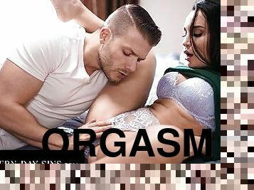 teta-grande, orgasmo, cona-pussy, esguincho, dedos, cowgirl, realidade, áspero