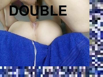 dripping double anal cumshot in my tight ass