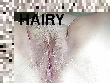 a big fleshy hairy pussy of a friend is filled with sperm