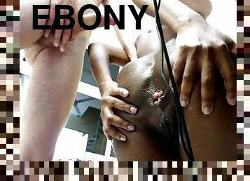 Ebony Squirting During Anal