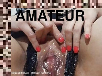 masturbation, orgasme, pisser, giclée, amateur, ejaculation-sur-le-corps, ados, latina, pieds, première-fois